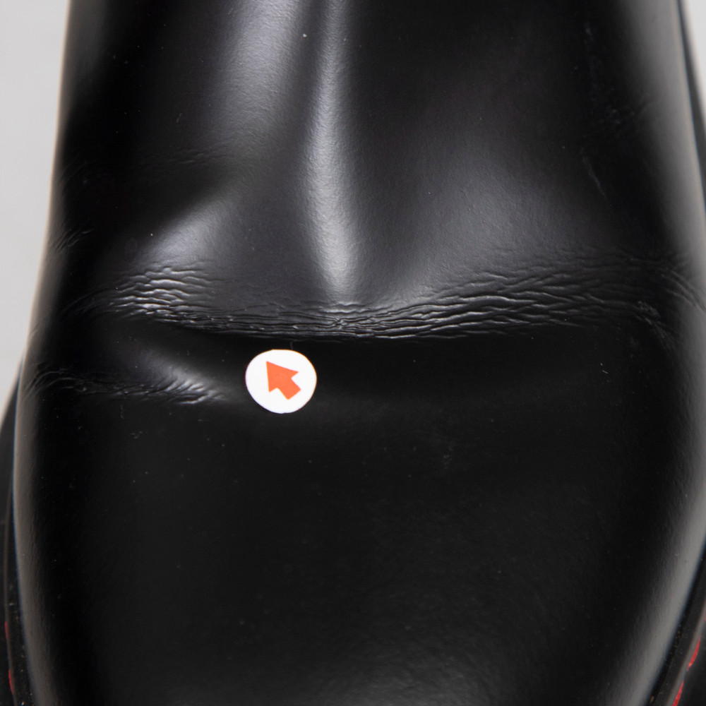 Alexander McQueen Black & Red Leather Hybrid Chelsea Boots