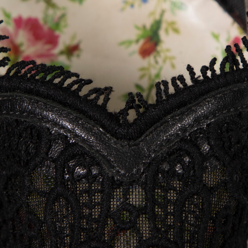 Gucci Black Lace Pointed Toe Heels