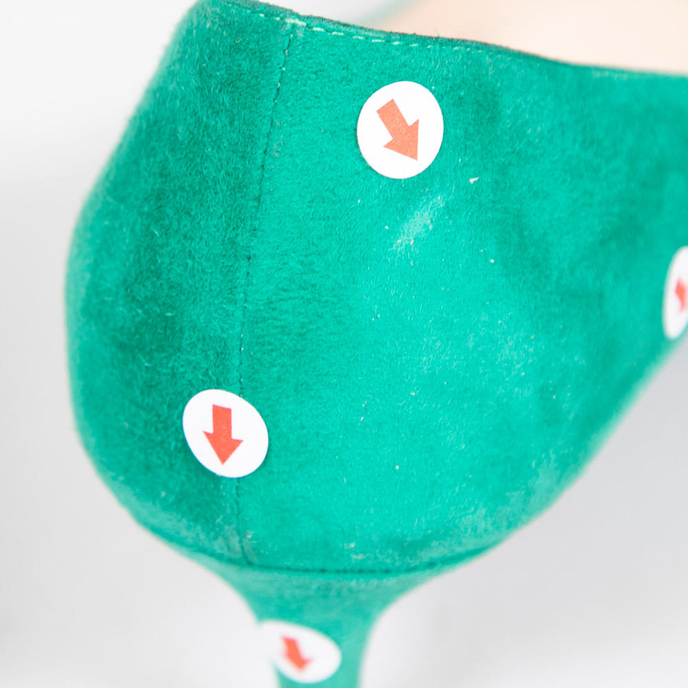 Prada Green Suede Low Heel Pumps