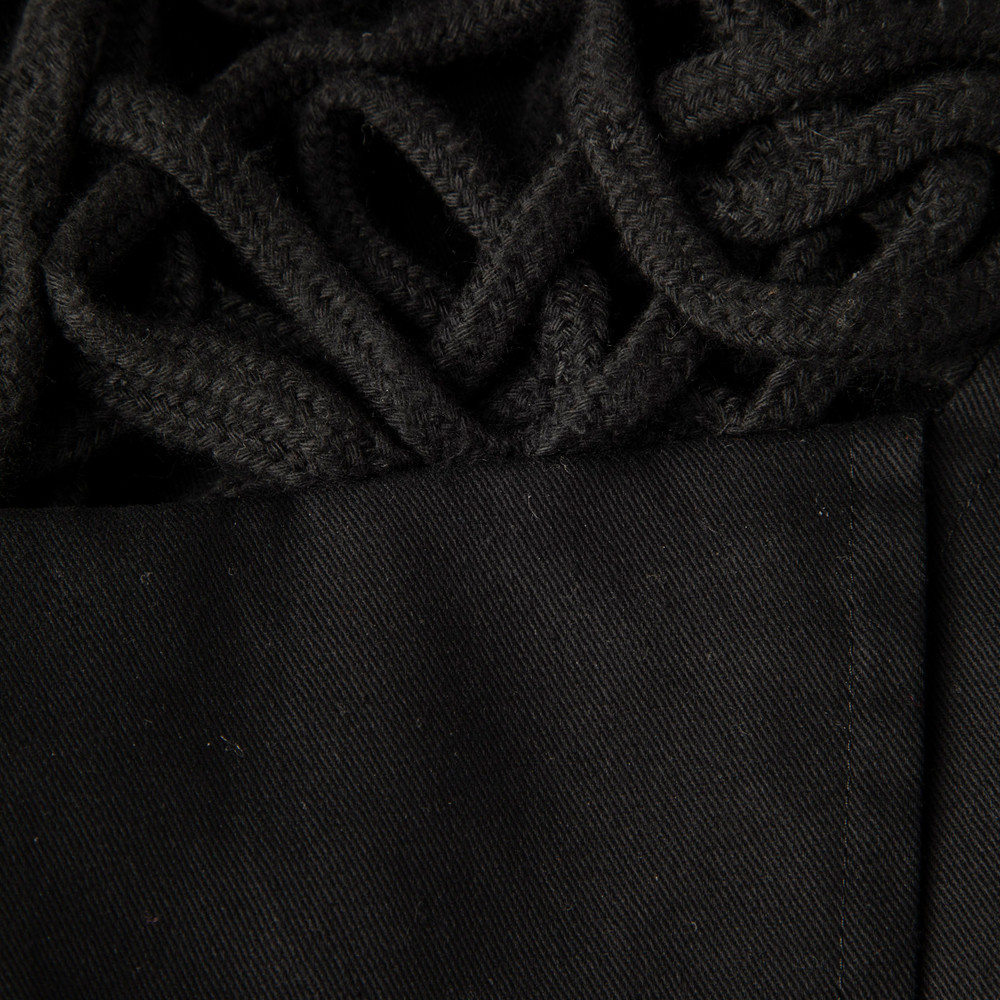 Yohji Yamamoto Black Rope Strap Mini Dress
