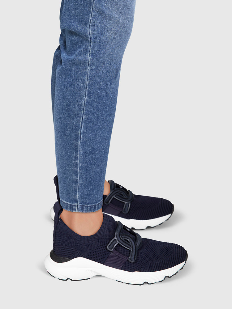 Tod's Navy Kate Slip On Trainers