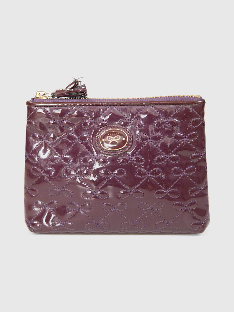 Anya Hindmarch Burgundy Patent Leather Pouch
