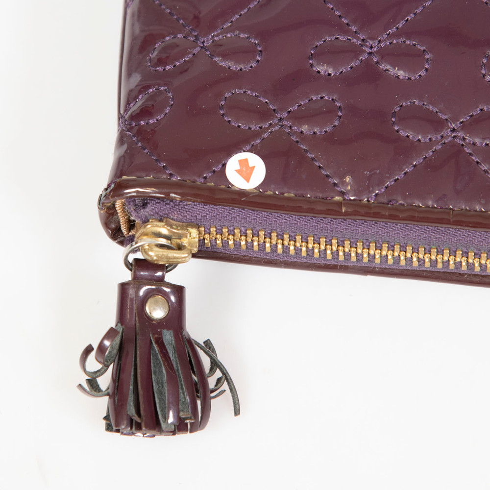 Anya Hindmarch Burgundy Patent Leather Pouch