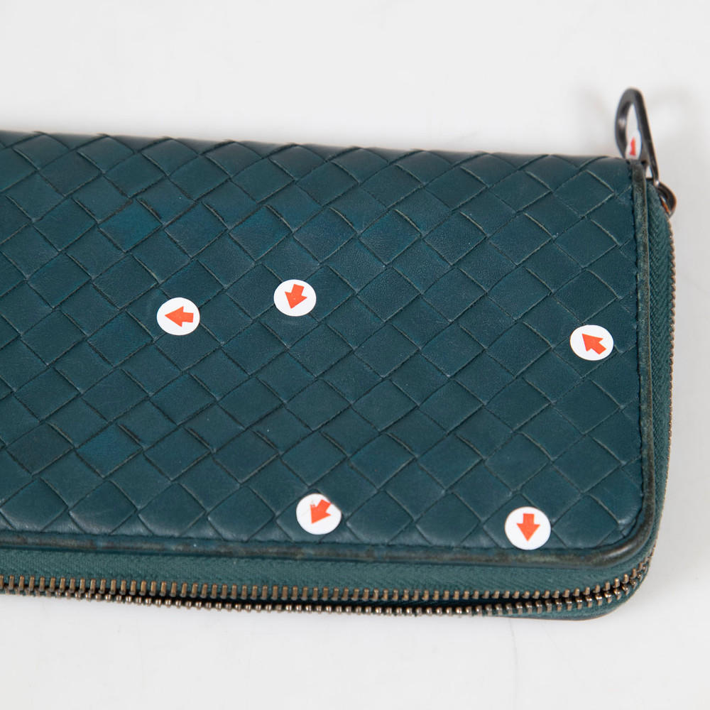 Bottega Veneta Dark Teal Intrecciato Wallet