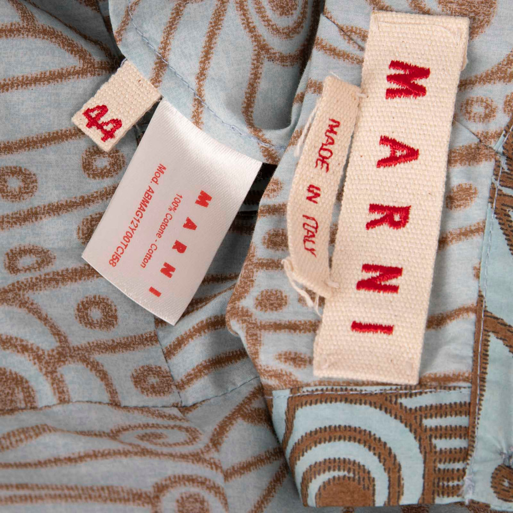 Marni Blue & Brown Pattern Dress