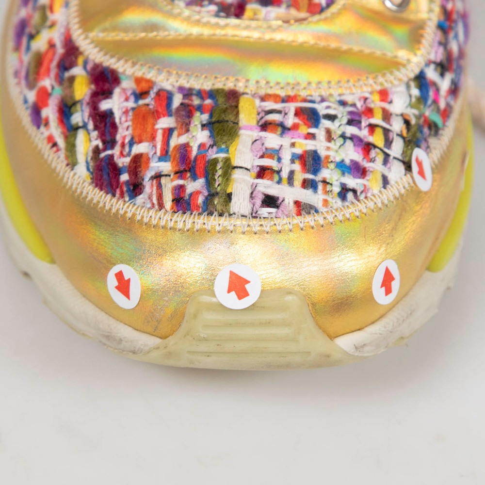 Chanel Tweed Holographic Trainers