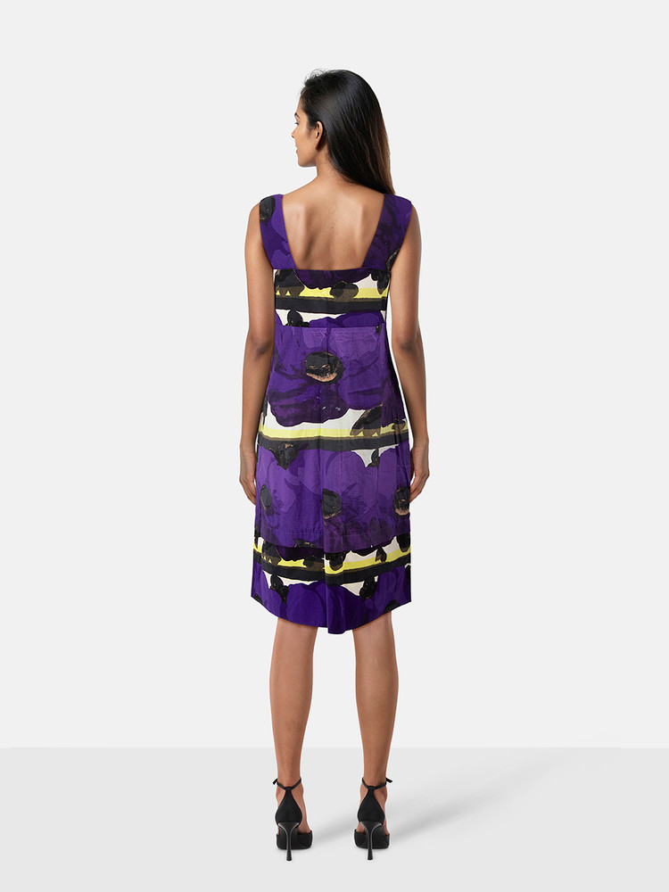 Marni Purple & Yellow Pattern Dress