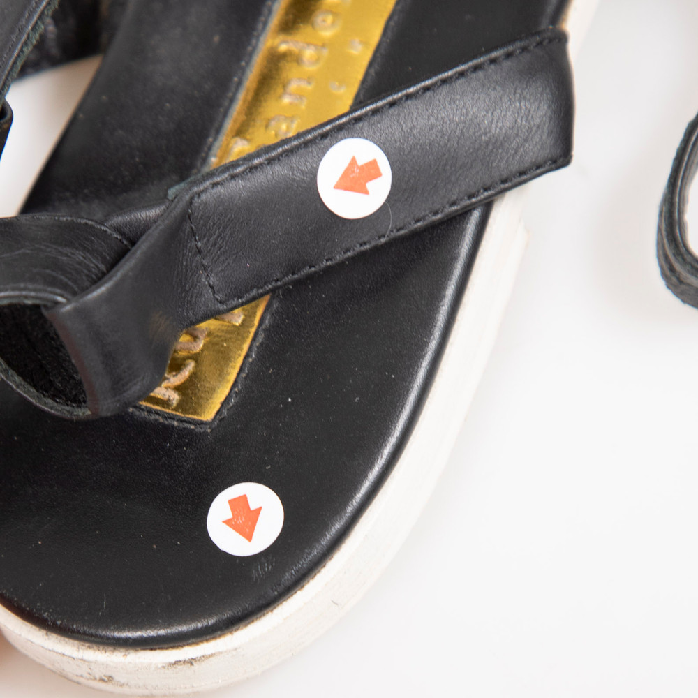 Rupert Sanderson Black Leather Cara Sandals