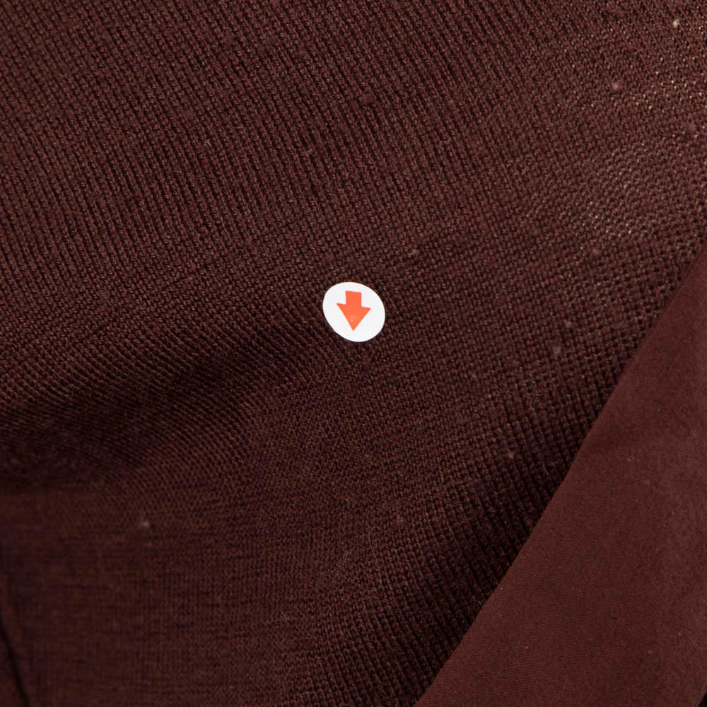 Valentino Garavani Burgundy Wool Floral Detail Top