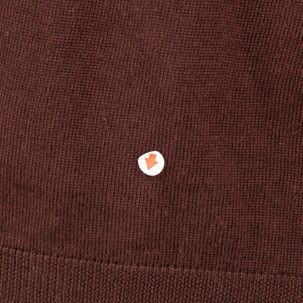 Valentino Garavani Burgundy Wool Floral Detail Top