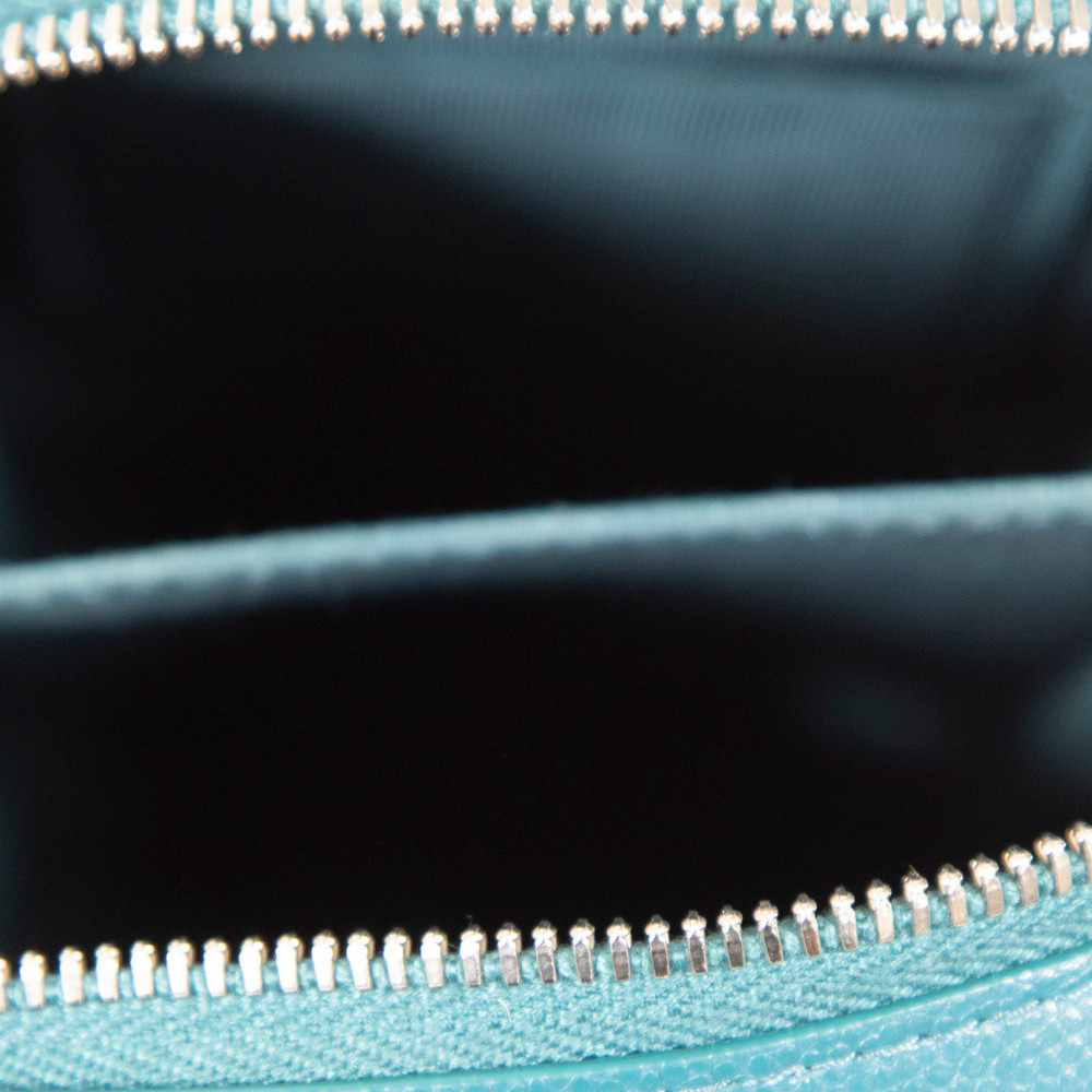 Chanel 2018-19 Teal Leather Phone Holder Bag