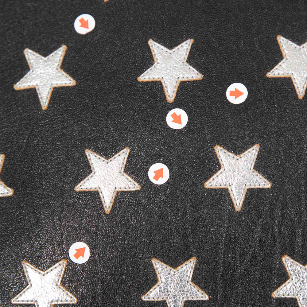 Saint Laurent Black Leather Star Clutch Bag
