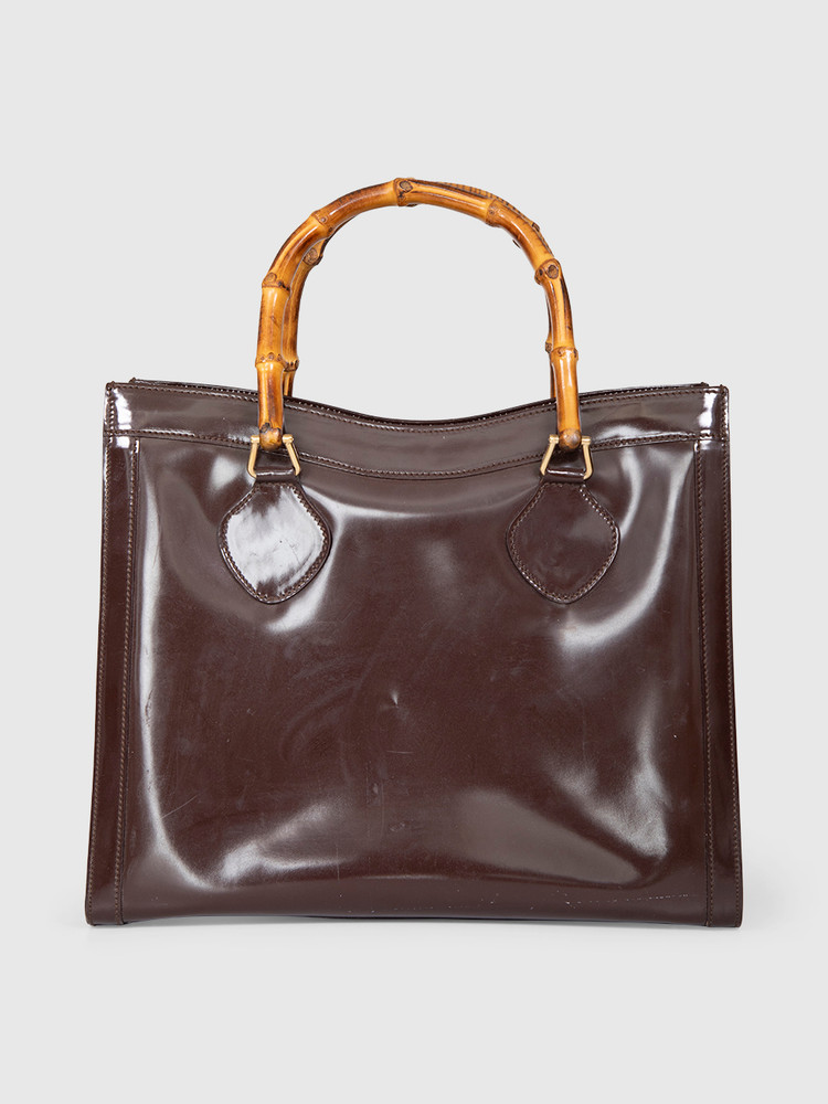 Gucci Brown Leather Diana Bamboo Bag