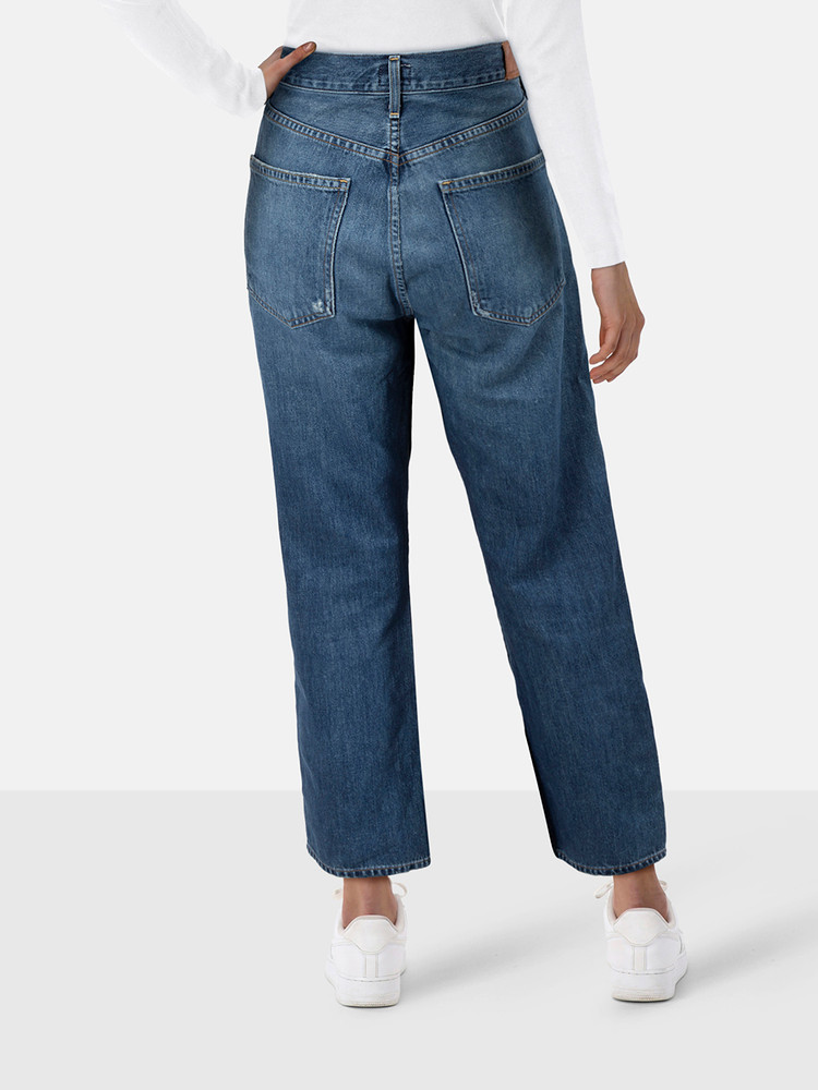 Citizens of Humanity Navy Denim Straight Jeans