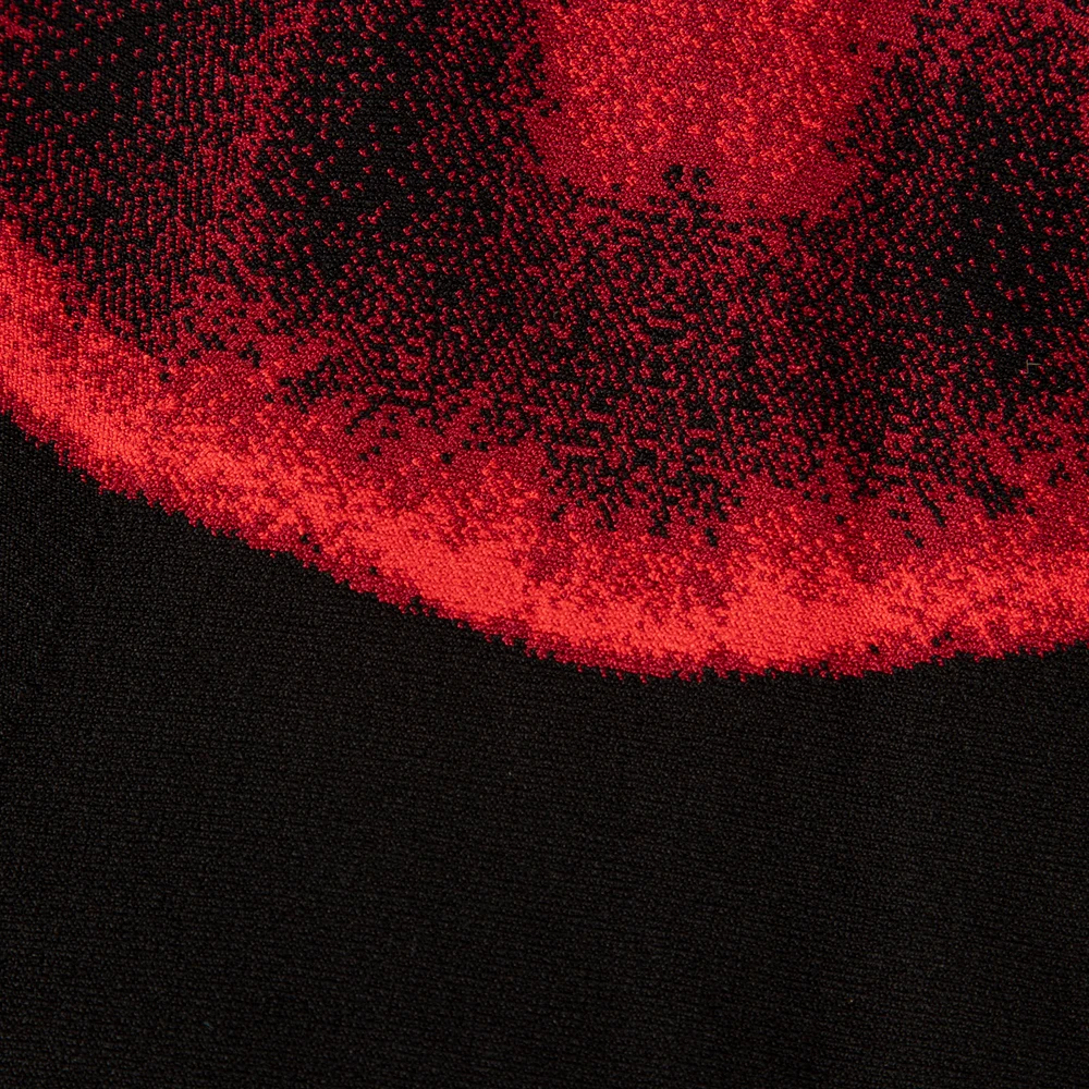 Alexander McQueen Black & Red Orchid Print Dress