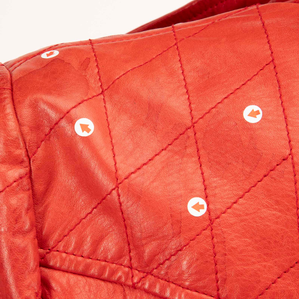 Joseph Red Quilted Leather Biker Jacket