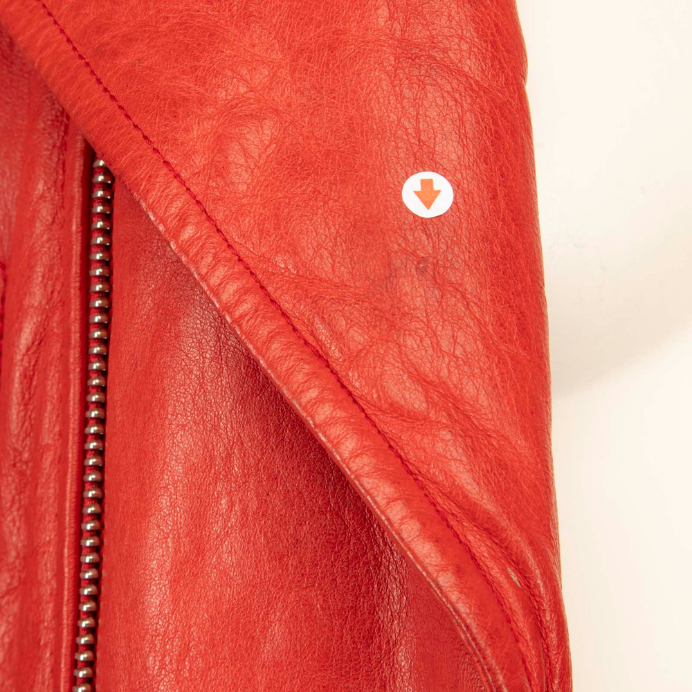 Joseph Red Quilted Leather Biker Jacket