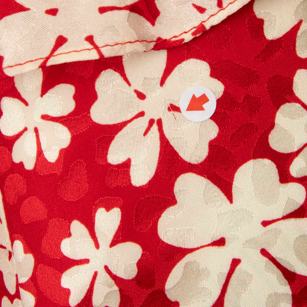 Miu Miu Red Silk Floral Mini Dress