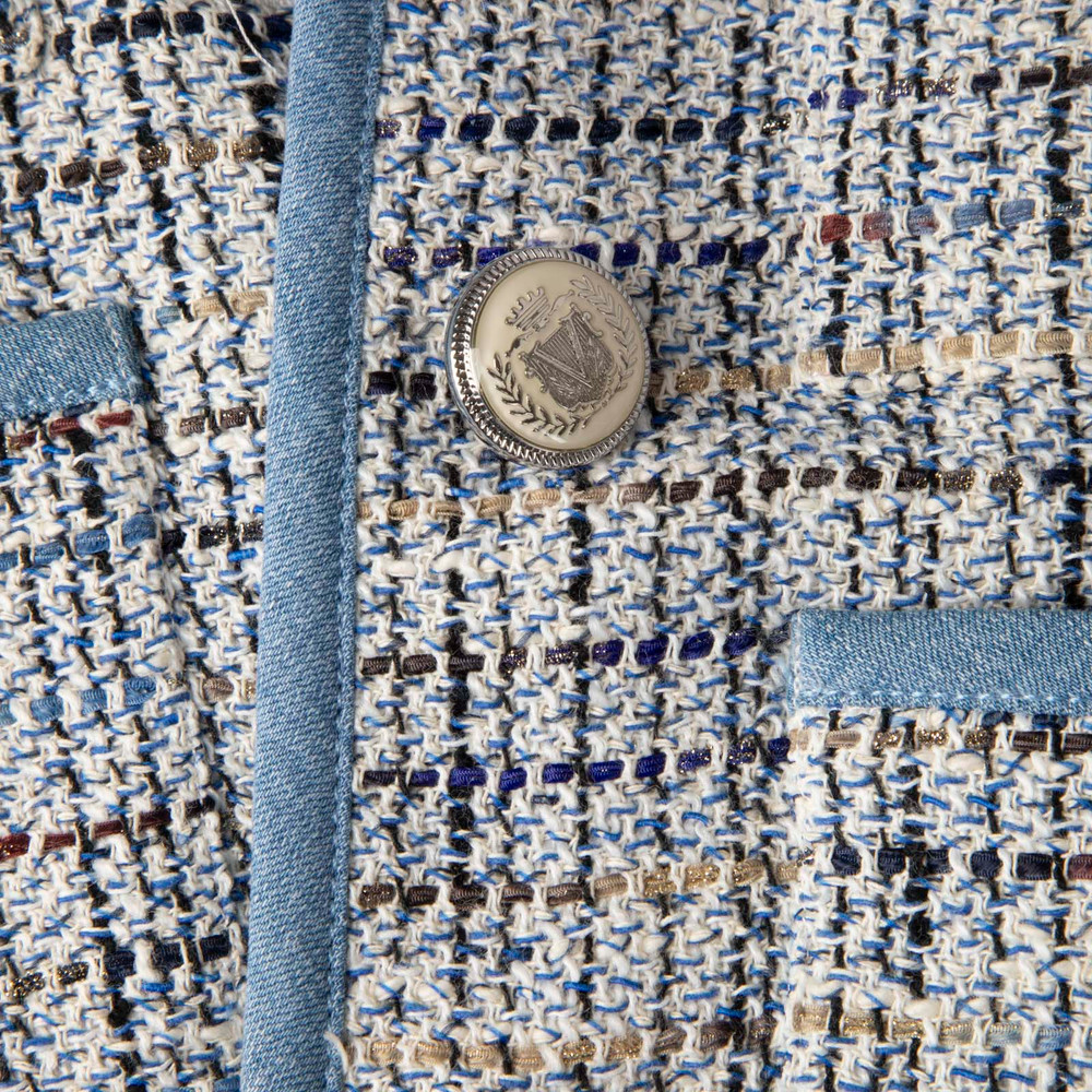 Veronica Beard Blue Tweed Darla Jacket