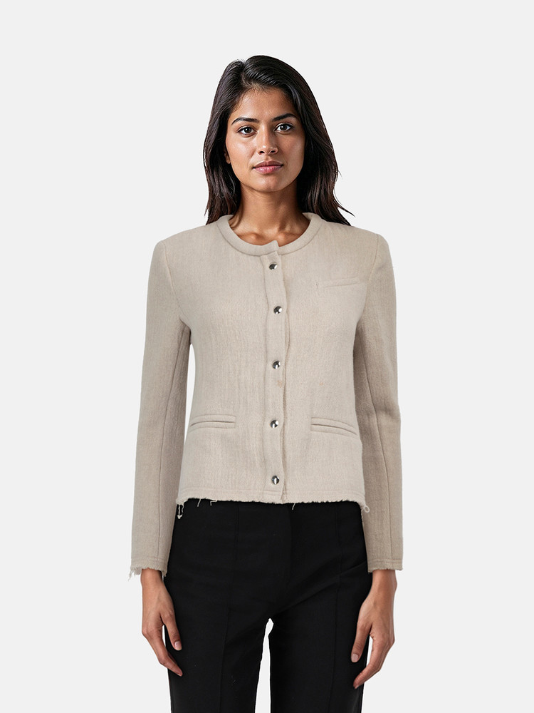 Iro Ecru Wool Aya Jacket