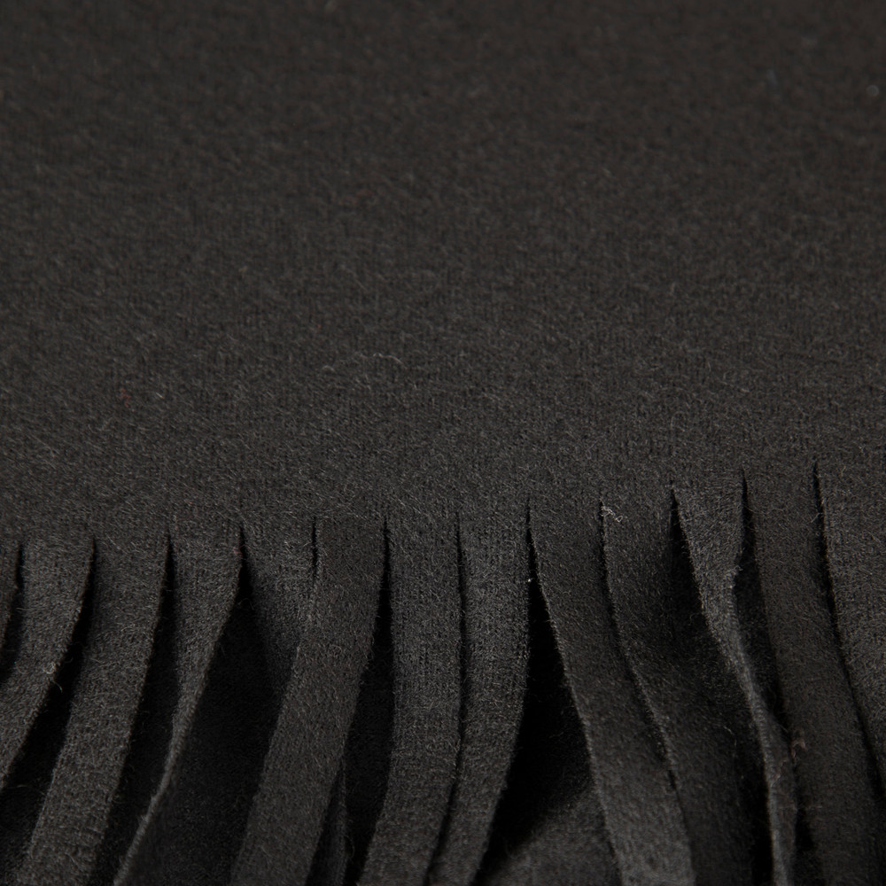 Yohji Yamamoto Regulation Yohji Yamamoto Black Wool Fringed Shawl