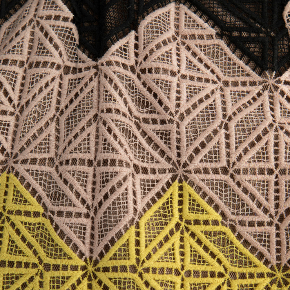 BCBG Max Azria Backless Chevron Pattern Dress