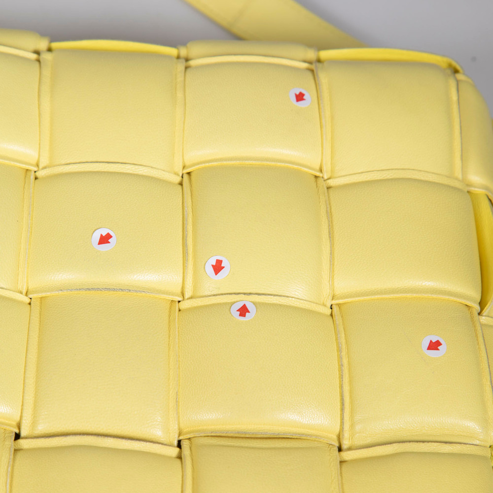 Bottega Veneta Yellow Leather Padded Cassette Bag