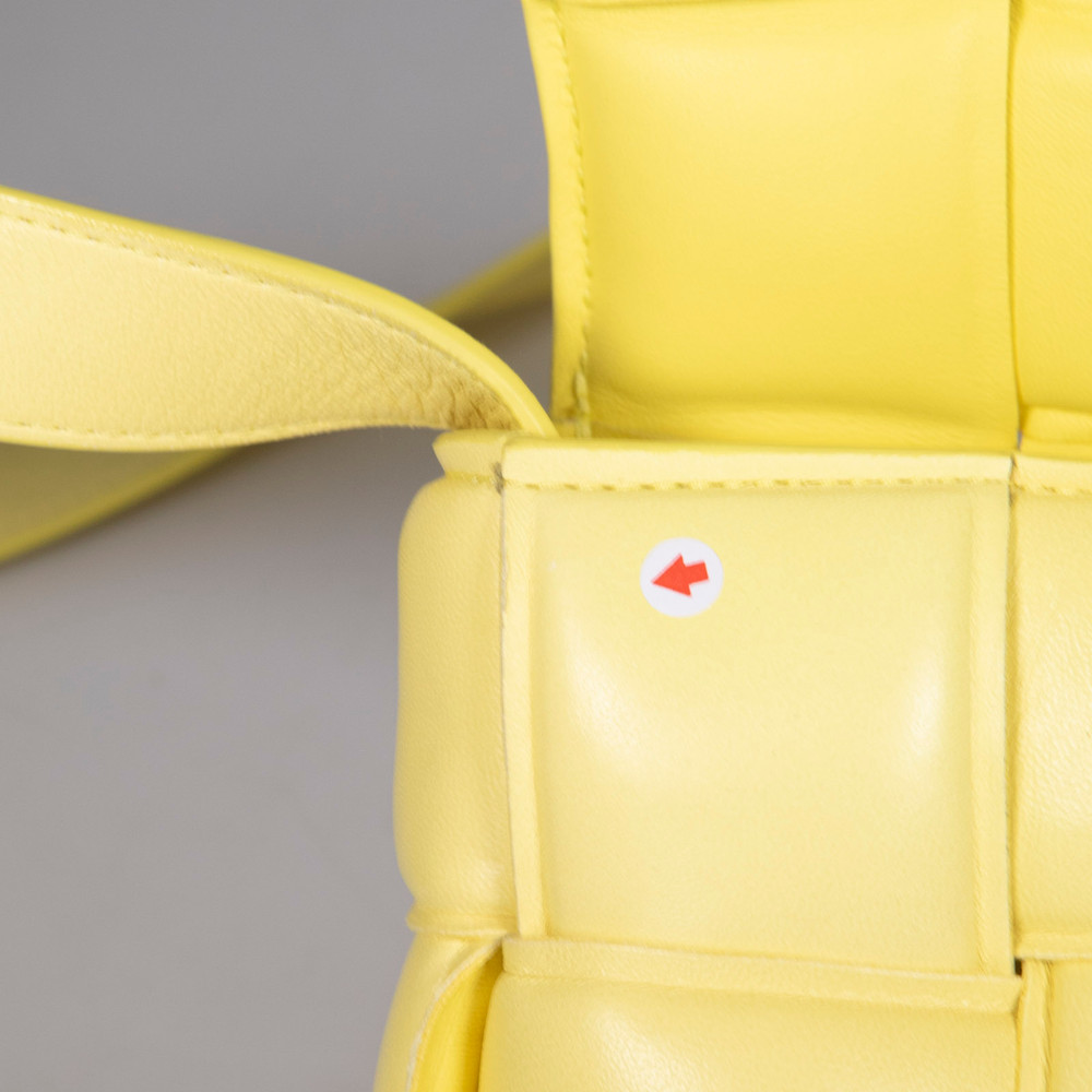 Bottega Veneta Yellow Leather Padded Cassette Bag