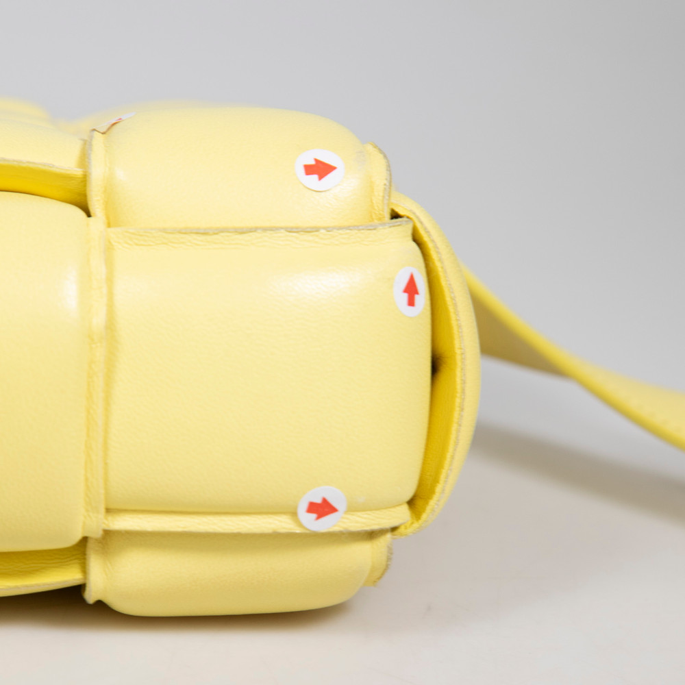 Bottega Veneta Yellow Leather Padded Cassette Bag