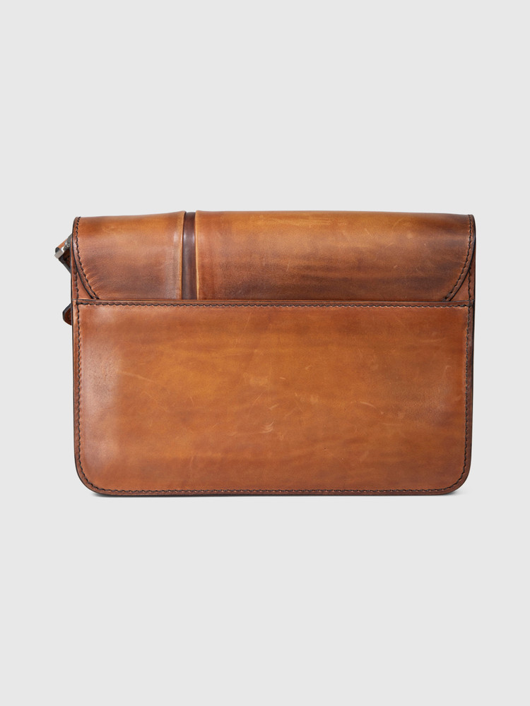 Berluti Brown Leather Briefcase Clutch