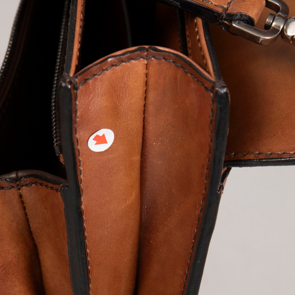 Berluti Brown Leather Briefcase Clutch