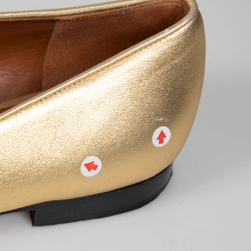 Malone Souliers Gold Leather Loafers