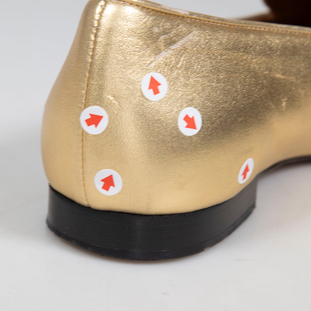 Malone Souliers Gold Leather Loafers