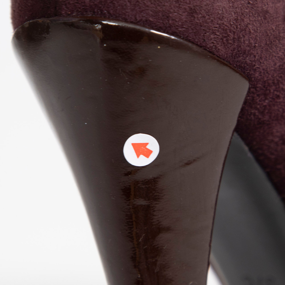 Gucci Purple Suede Heeled Ankle Boots
