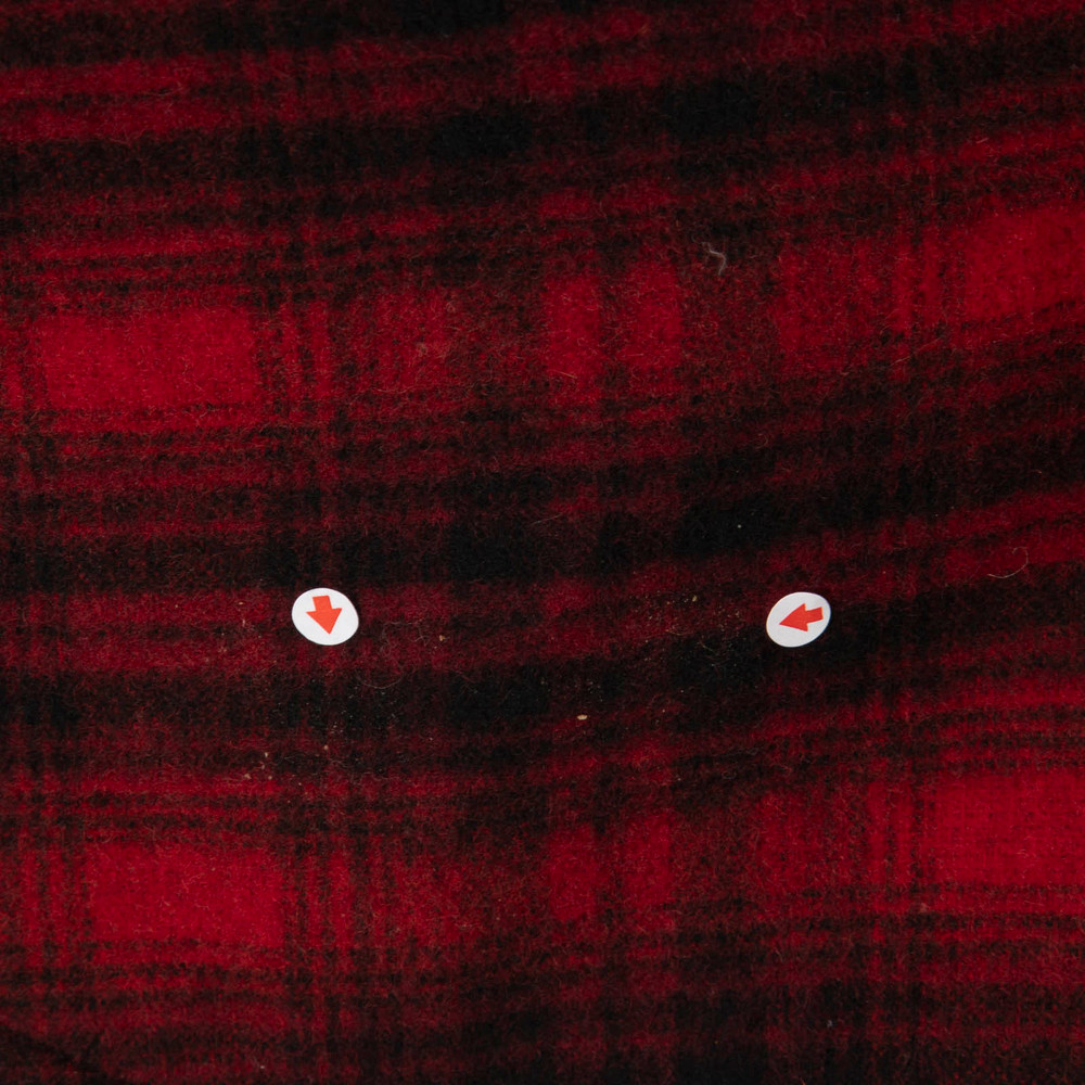 Saint Laurent Red Wool Plaid Sherpa Lined Jacket