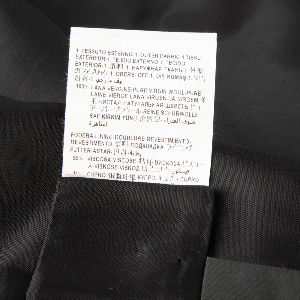 Versace Black Wool Medusa Safety Pin Skirt