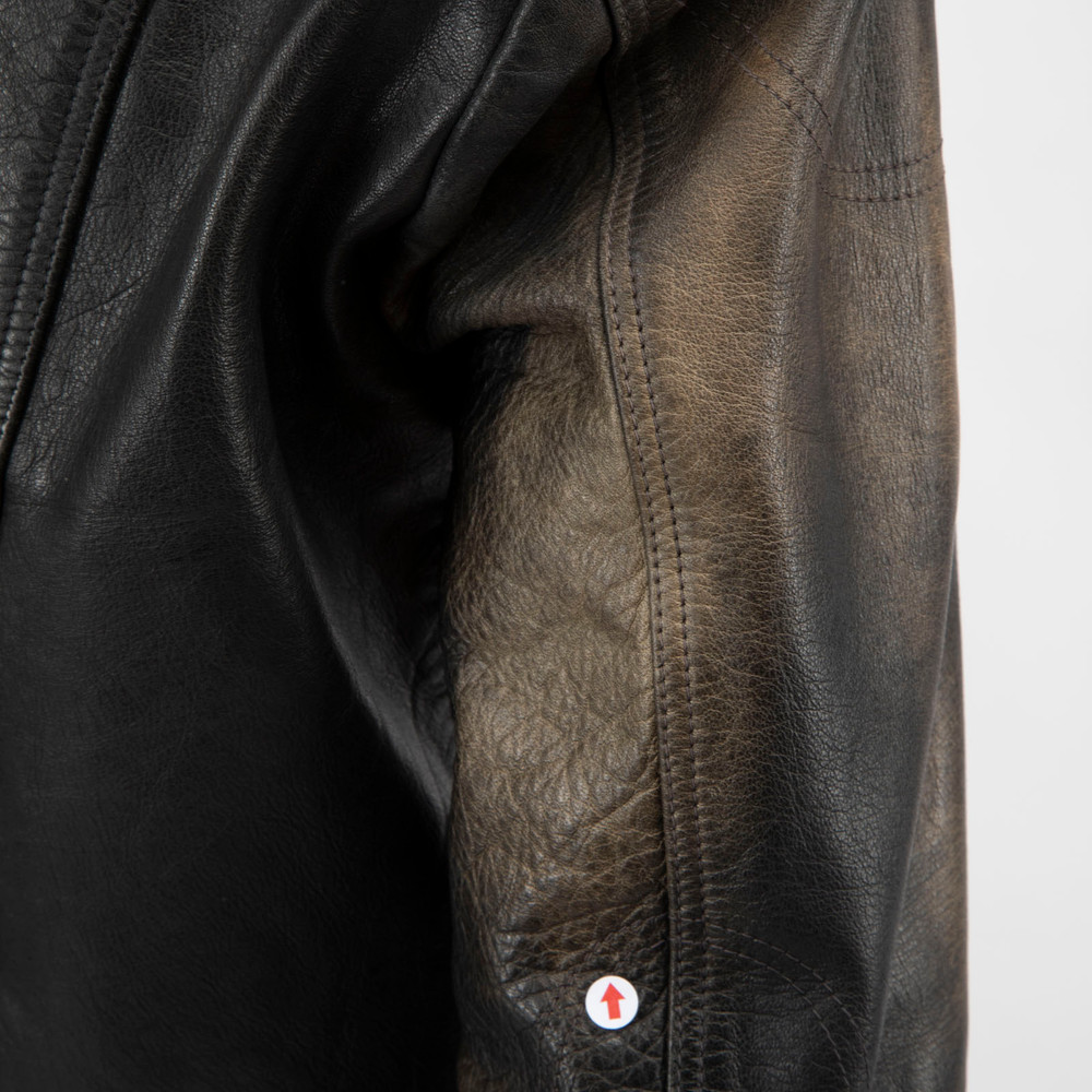 Sandro Black Zipped Leather Biker Jacket