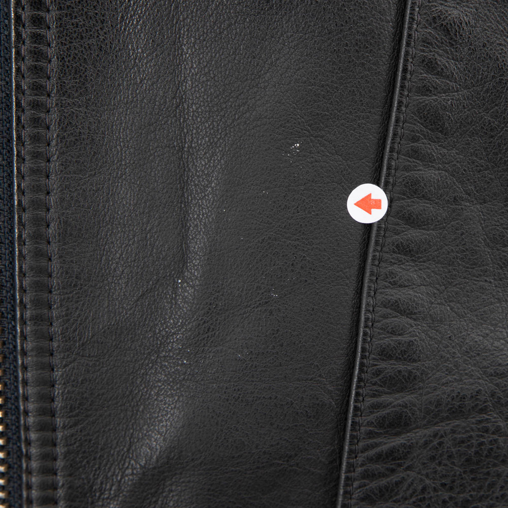 Sandro Black Zipped Leather Biker Jacket