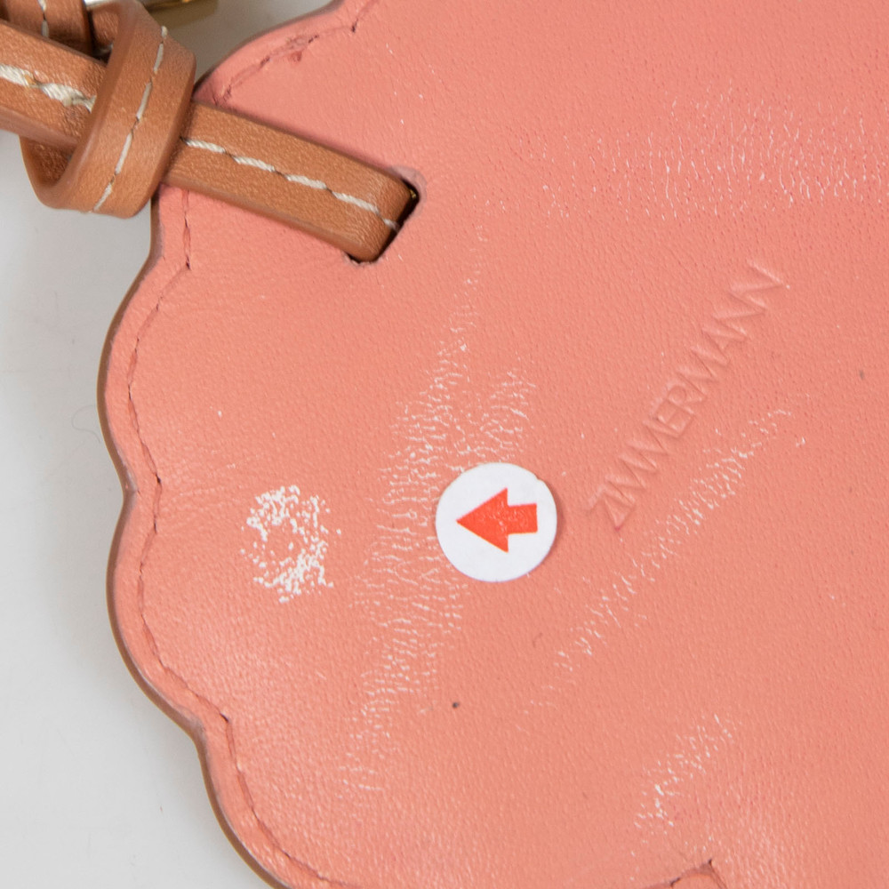 Zimmermann Brown & Pink Leather Seashell Keychain