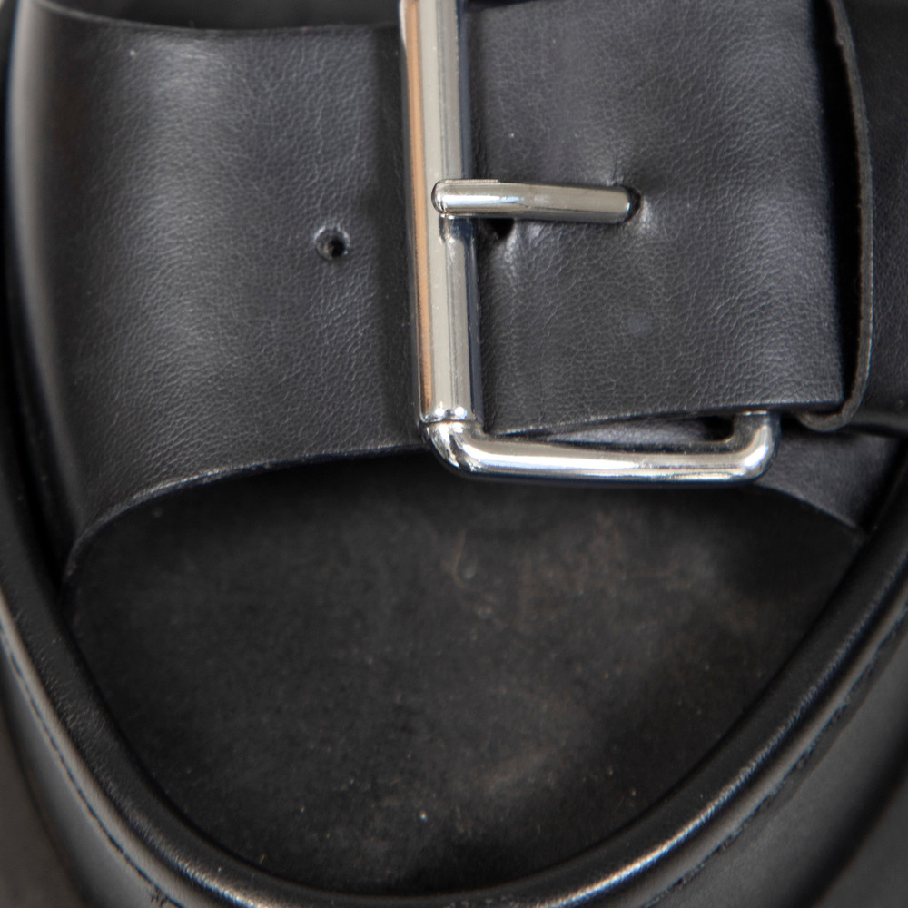 Stella McCartney Black Vegan Leather Buckle Sandals