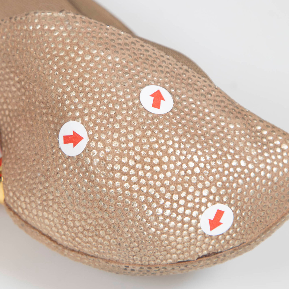 Christian Louboutin Gold Leather Big Dorcet High Heels