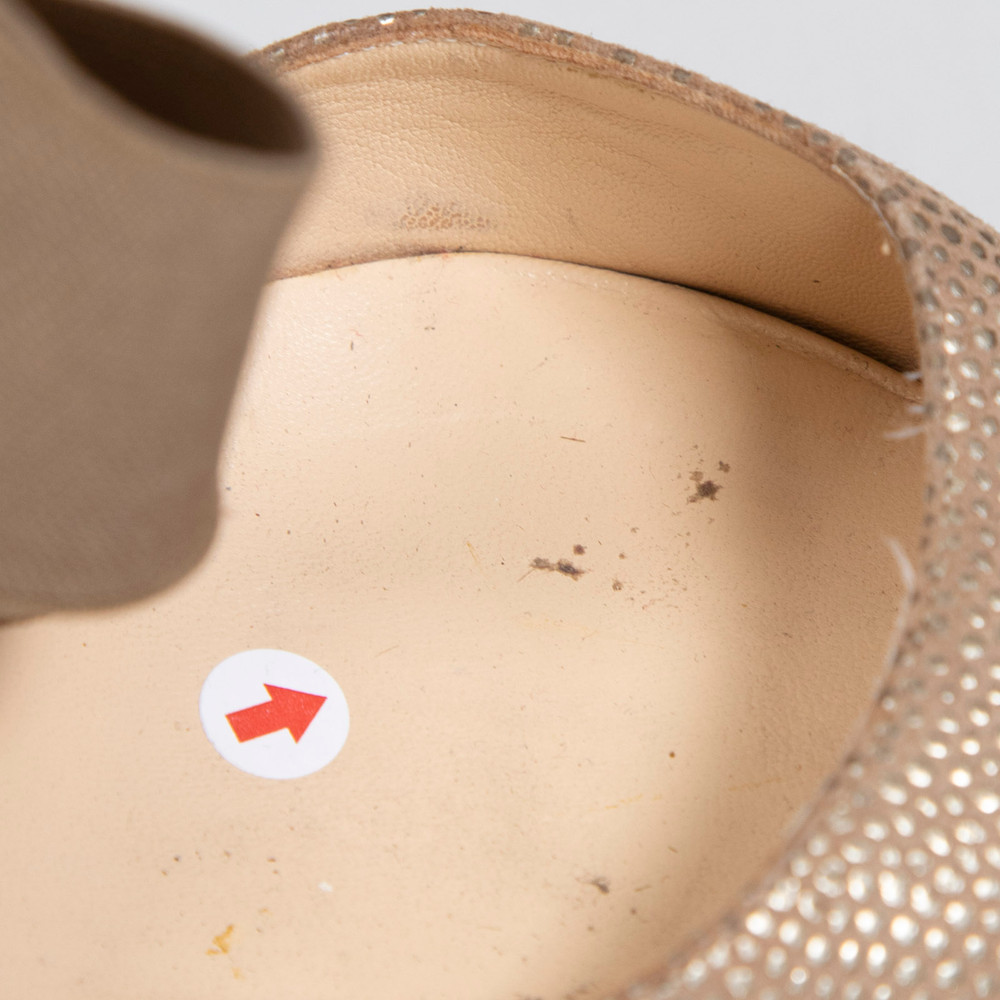 Christian Louboutin Gold Leather Big Dorcet High Heels