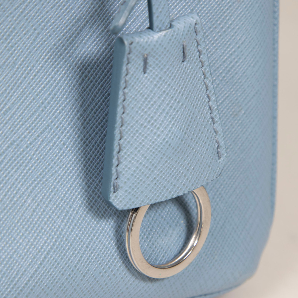 Prada Blue Saffiano Leather Galleria Mini Bag