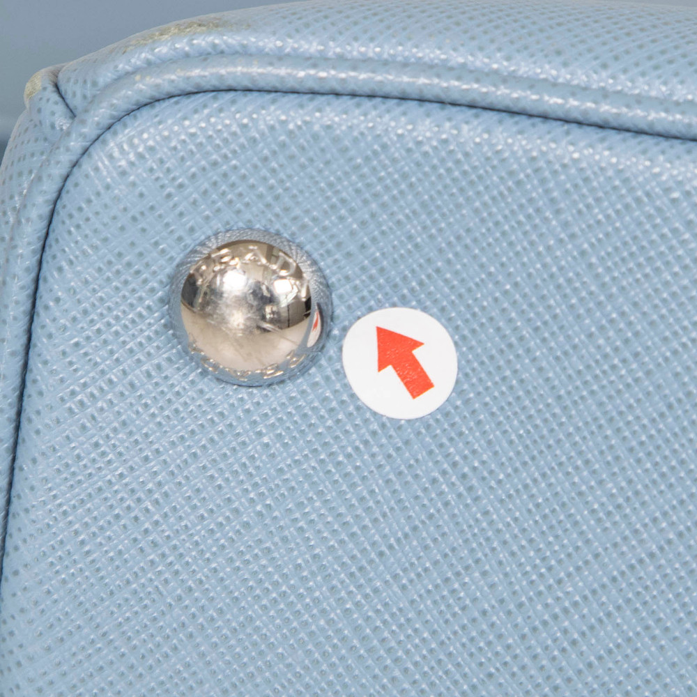 Prada Blue Saffiano Leather Galleria Mini Bag