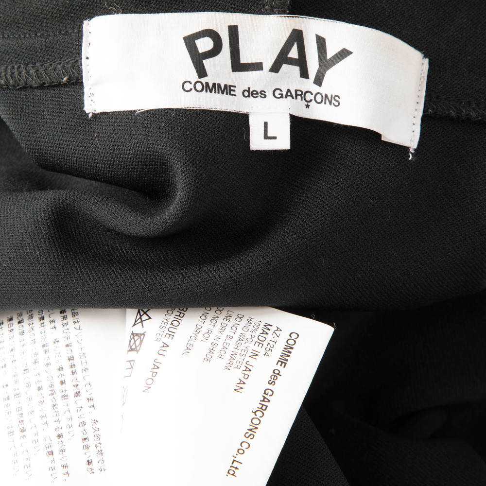 Comme Des Garcons Comme Des Garcons Play Black Zip Up Heart Hoodie