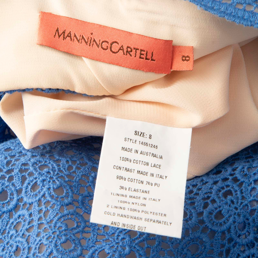 Manning Cartell Blue Lace Backless Dress