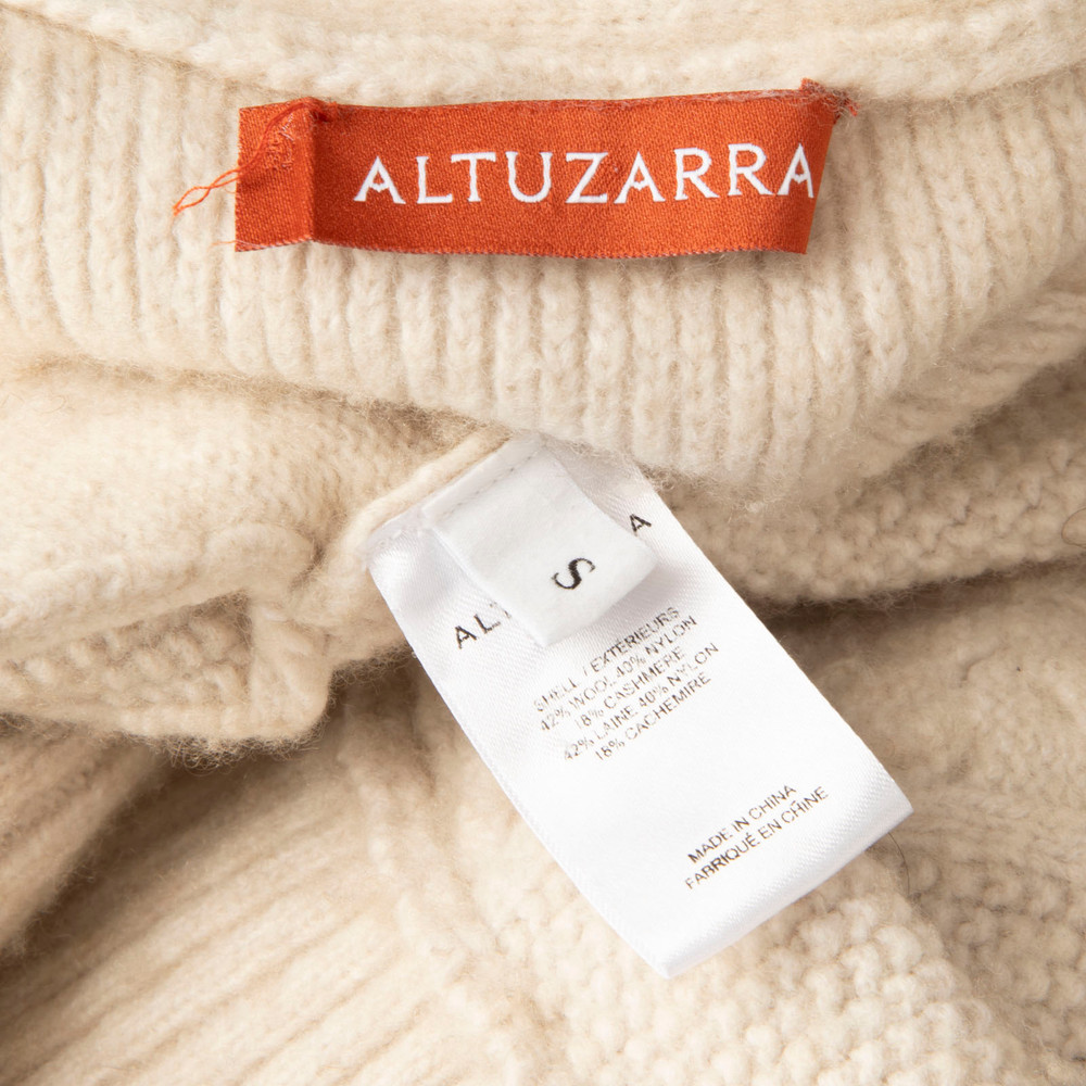 Altuzarra Ecru Wool Belted Cardigan