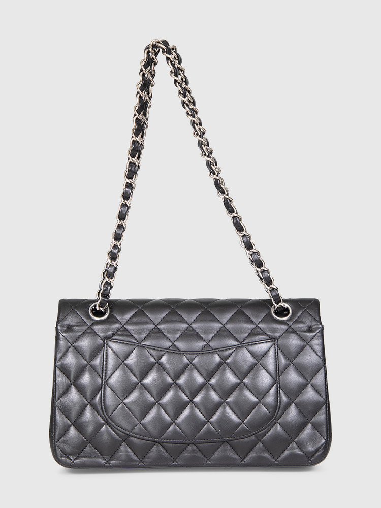 Chanel Black Quilted Lambskin Jumbo Double Flap Bag