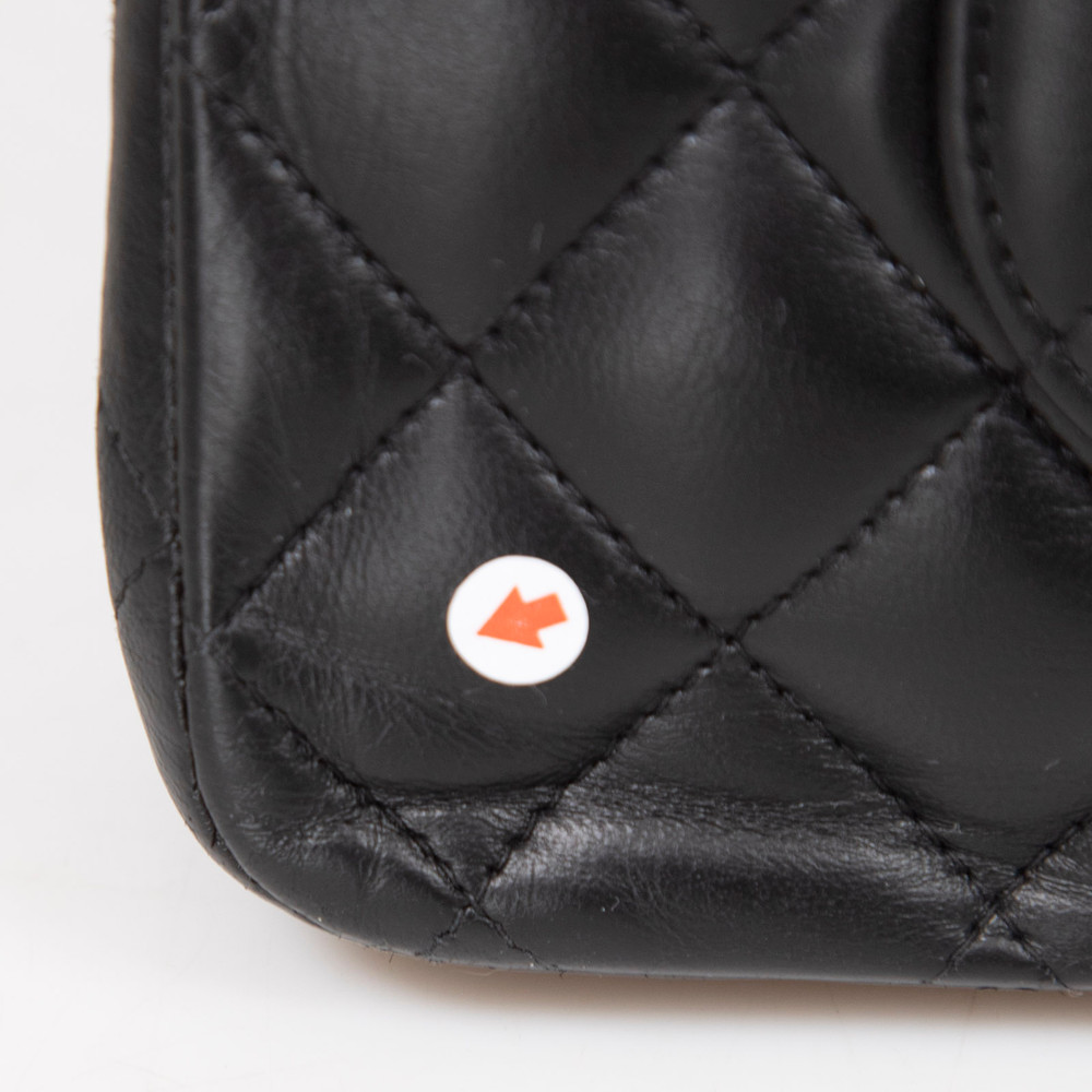 Chanel Black Quilted Lambskin Jumbo Double Flap Bag