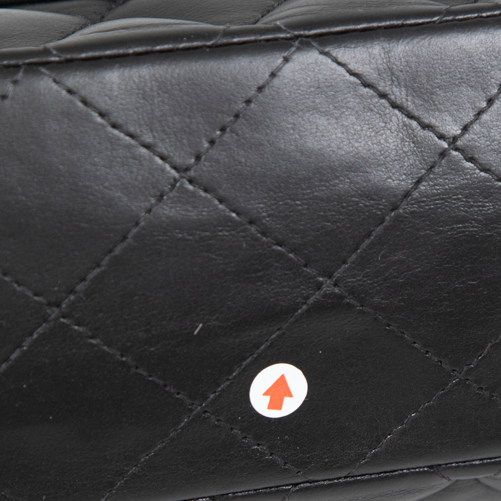 Chanel Black Quilted Lambskin Jumbo Double Flap Bag